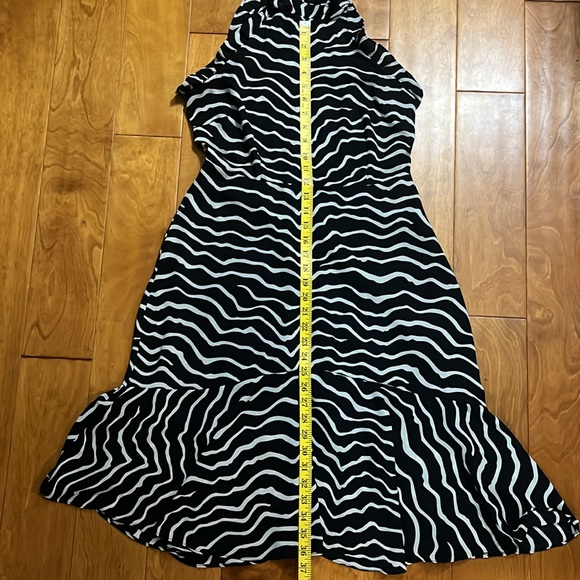 Who What Wear Black & White Halter Midi Dress Size S Whimsigoth Grunge 90’s - Picture 8 of 14